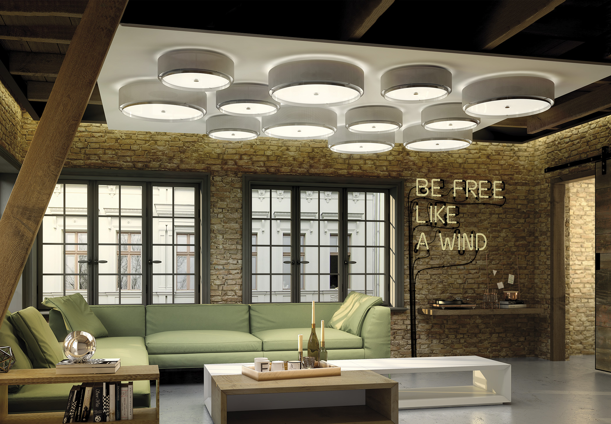 Head Iris T 2712 T 2713 Ceiling Lamp Estiluz Img A01
